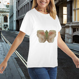 Bison Hide Butterfly Women's T-Shirt Made in USA