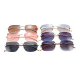 UV400 Square Leopard Head Frameless Sunglasses