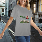 Santa Reindeers Women's T-Shirt Made in USA