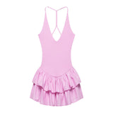 Women's Hanging Neck Layered Camisole Dress