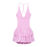 Women's Hanging Neck Layered Camisole Dress