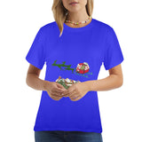 Santa Reindeers Women's T-Shirt Made in USA