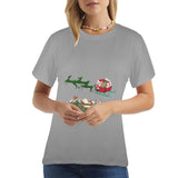 Santa Reindeers Women's T-Shirt Made in USA