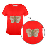 Bison Hide Butterfly Women's T-Shirt Made in USA