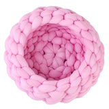 Braided Pet Bed Warming House Soft Nest Kennel Baskets Indoor Sleeping Cave Sofa