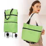 Pull Cart Trolley Wheels Foldable Reusable Organizer Shopping Bag