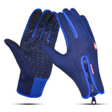 Touch Screen Windproof Sport Unisex Fleece Thermal Warm Anti-slip Cycling Gloves