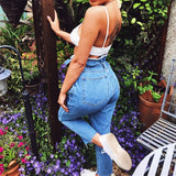 Women High Waist Harem Pants Streetwear Stretch Jeans