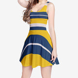 Pearl Corn Zodiac Women's Sleeveless Midi Casual Flared Skater Dress