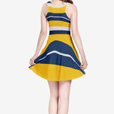 Pearl Corn Zodiac Women's Sleeveless Midi Casual Flared Skater Dress