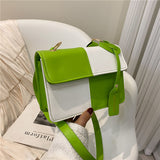 Simple Hand Carrying Plaid Square Shoulder Small Bag