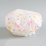 1PC Waterproof Thicken Lovely Bath Hat Solid Color One-Off Elastic Shower Cap