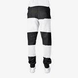 Black White Stripes Men's Joggers Sweatpants