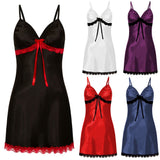 Women Nighte Lace Bow Lingerie Babydoll Seamless Nightwear Dress