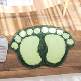 Foot Print Non-slip Bathroom Carpet Mat Toilet Bathroom Rug Bath Pad