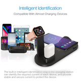 4 in 1 Wireless Charging Dock Station Apple Watch iPhone X XS XR MAX 11 Pro 8 Airpods 10W Qi Fast Charger Stand Holder