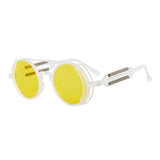 Steampunk Sunglasses UV400 High Quality Color Lenses Round Metal Frame