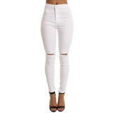 Women's Denim Hole Skinny Ripped Cool High Waist Jeans