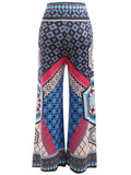 Women High Rise Ethnic Print Wide Leg Pants