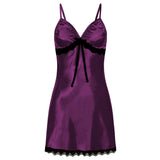 Women Nighte Lace Bow Lingerie Babydoll Seamless Nightwear Dress