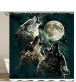 Bathroom Decor 3D Print Customized Animal Beast Waterproof Shower Curtains