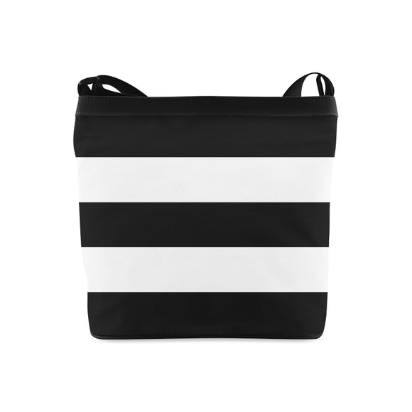 Black White Stripes Crossbody Bags (Model 1613)