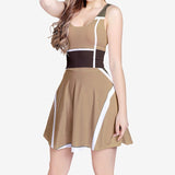 Twine Pathway Women's Sleeveless Midi Casual Flared Skater Dress