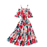 Women's Seaside Holiday Wear Hollow Out Off Shoulder Strapless Short Sleeve Slim Dress