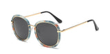 Blanche Michelle Square Polarized Women Designer UV400 Gold Frame Mirror Sunglasses
