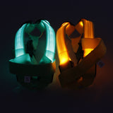 Nylon Pet Safety LED Harness Flashing Light Leash Rope Belt