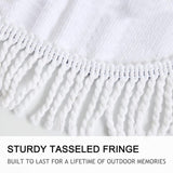 Round Beach Towel Tassel Husky Printed Microfiber Bath Blanket