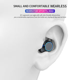 G02 Bluetooth Wireless IPX7 Waterproof Earbuds LED Display Charge Case