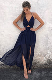 Women Maxi Long Dress Slit Split Sleeveless Sundress