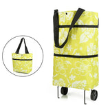 Pull Cart Trolley Wheels Foldable Reusable Organizer Shopping Bag