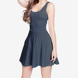 Char Limed Spruce Women's Sleeveless Midi Casual Flared Skater Dress