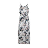 Women Bohemian Style Long Sleeveless Maxi Floral Print Dress