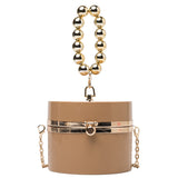 Women Diamond Acrylic Round Clutch Small Shoulder Crossbody Bag