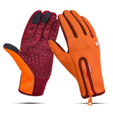 Touch Screen Windproof Sport Unisex Fleece Thermal Warm Anti-slip Cycling Gloves
