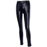 Women Punk Bodycon Faux PU Leather Push Up High Waist Pants