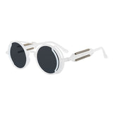 Steampunk Sunglasses UV400 High Quality Color Lenses Round Metal Frame