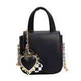 Women Lipstick Heart Cute Chain Messenger Handbag