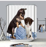 Bathroom Decor 3D Print Customized Animal Beast Waterproof Shower Curtains