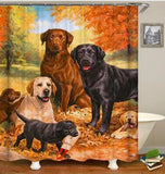 Bathroom Decor 3D Print Customized Animal Beast Waterproof Shower Curtains