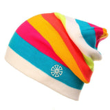 Outdoor Beanies Cap Casual Striped Knitted Hat Headwear Snowboarding Skiing