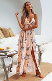 Women Maxi Long Dress Slit Split Sleeveless Sundress