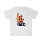 Patriotic #1 Mom Sparkles Unisex Heavy Cotton Tee