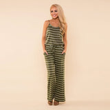 Women Super Comfy Floral Jumpsuit Sling Print Loose Piece Trousers