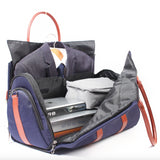Travel Waterproof Men's Leather Overnight Hand Luggage Weekend Bag