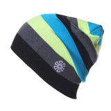 Outdoor Beanies Cap Casual Striped Knitted Hat Headwear Snowboarding Skiing