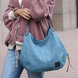 Piler Large Women Handbag Canvas Zipper Pockets Luxury Shoulder Bag